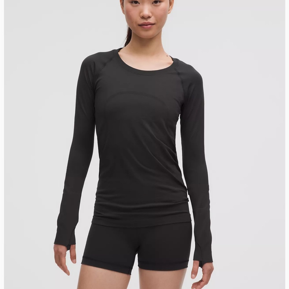 Black long sleeve swift tank